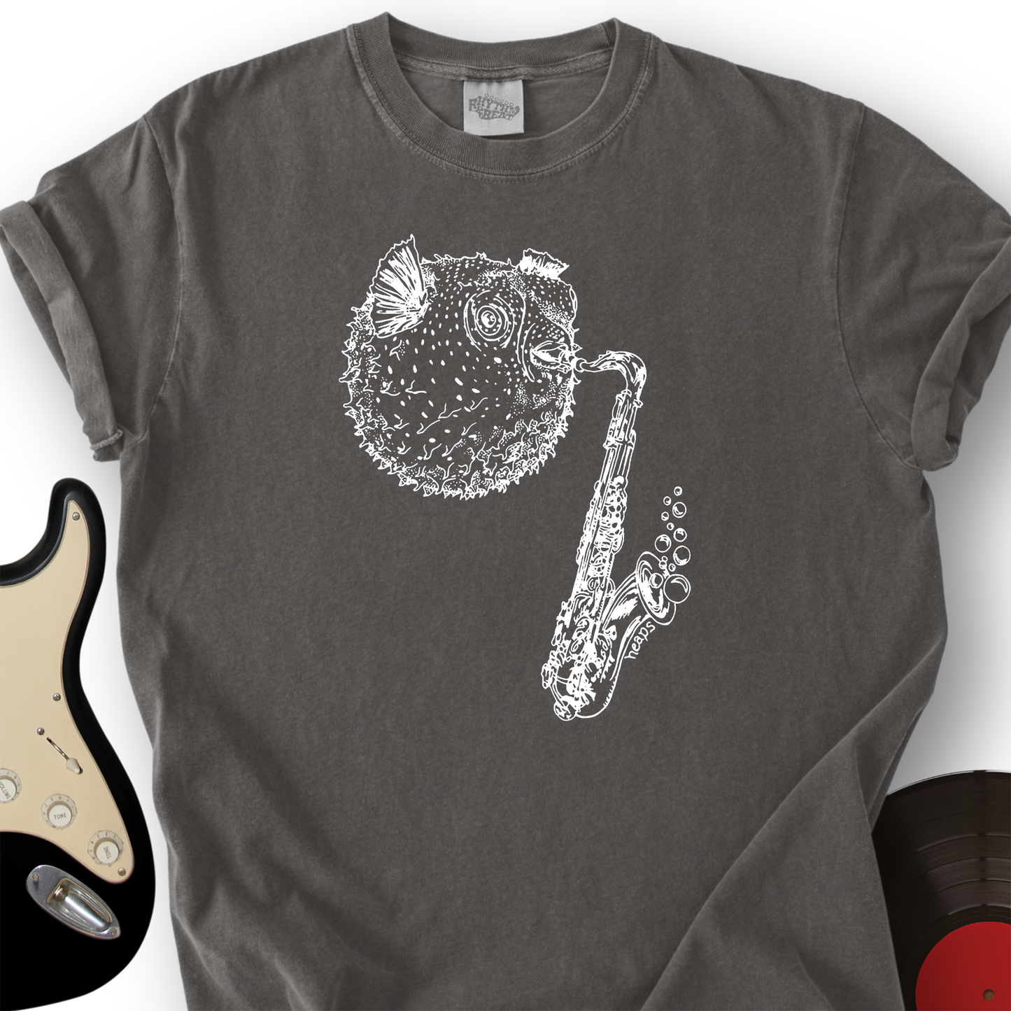 Puffer Fish Saxophone T-Shirt