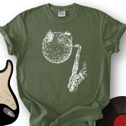 Puffer Fish Saxophone T-Shirt
