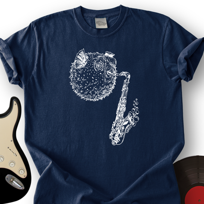 Puffer Fish Saxophone T-Shirt