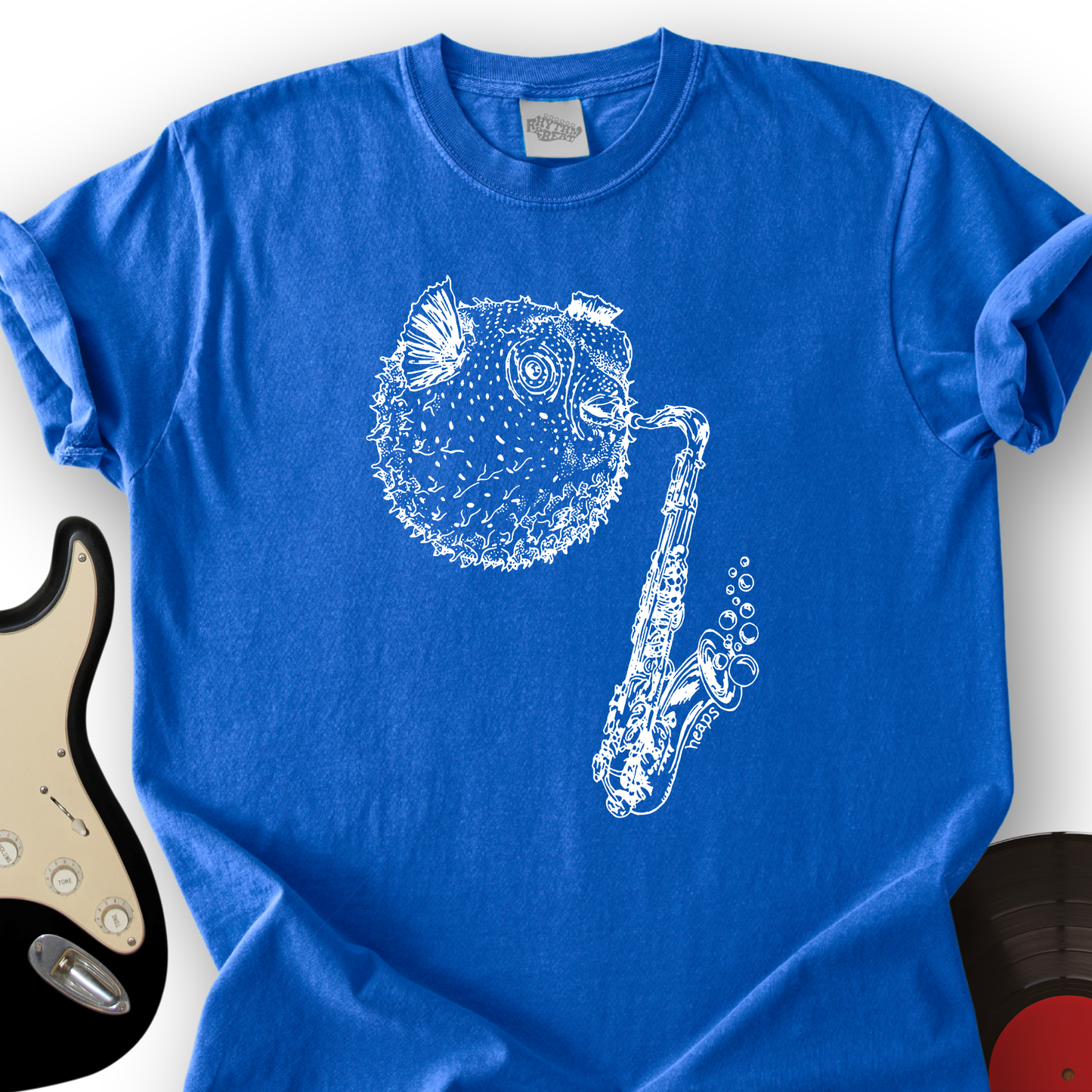 Puffer Fish Saxophone T-Shirt