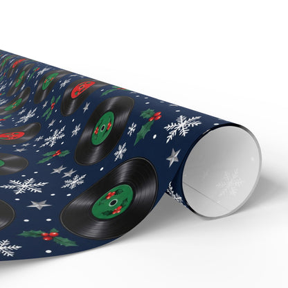 Vinyl Snowfall Christmas Wrapping Paper