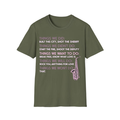 Things We Did Sax T-Shirt