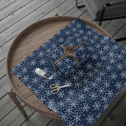 Treble Clef Snowflakes Wrapping Paper
