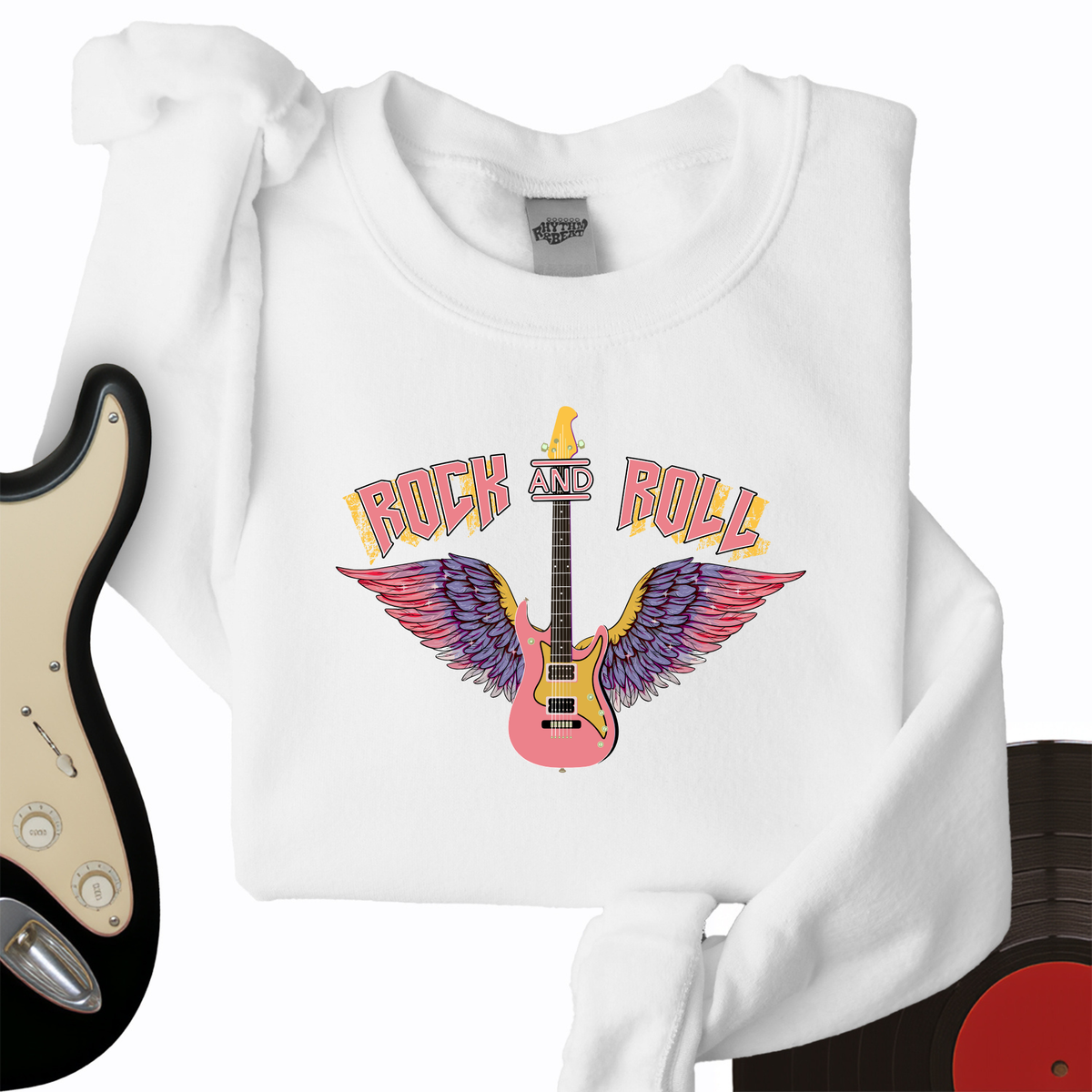Rock and Roll is Pink Crewneck