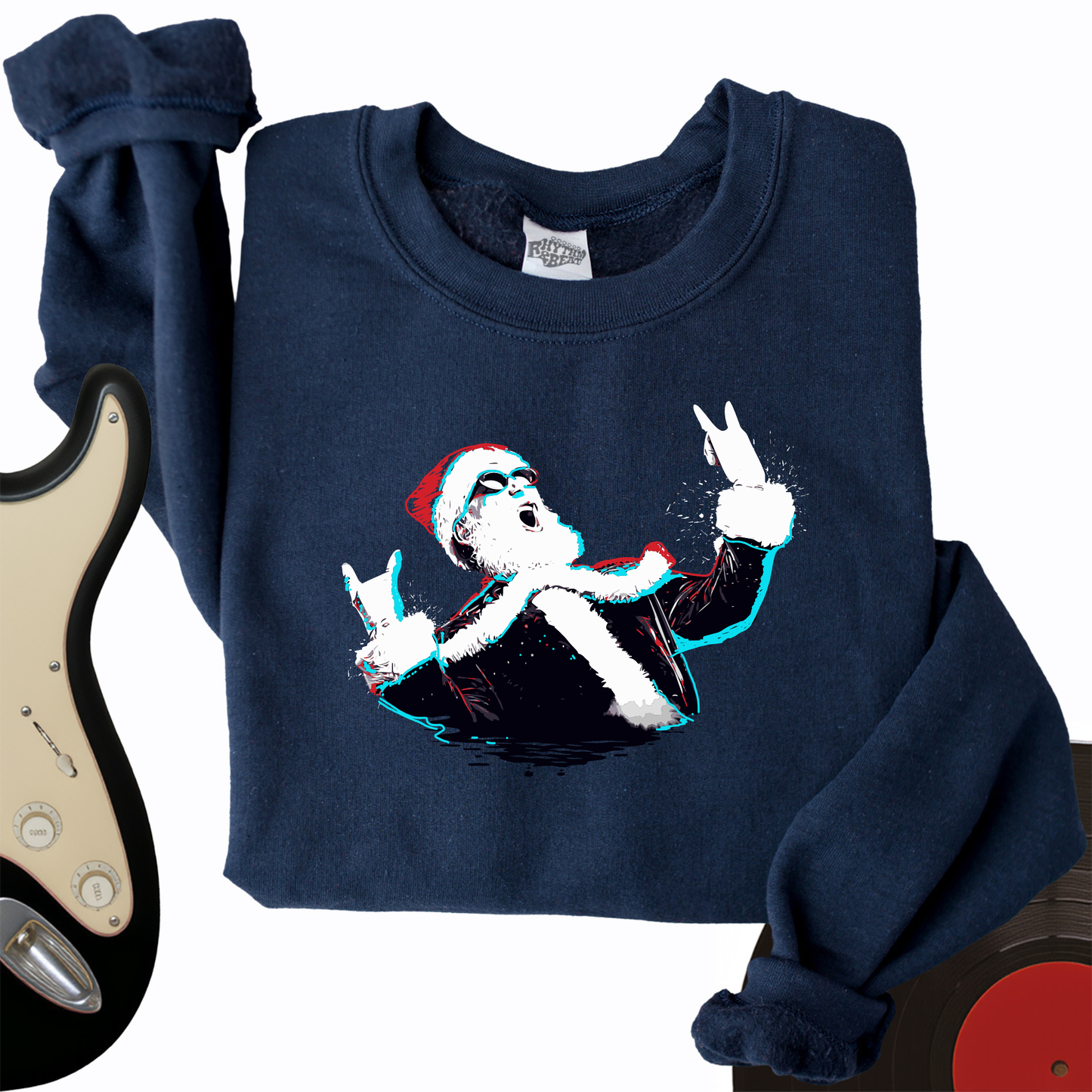 Rock and Roll Santa Crewneck