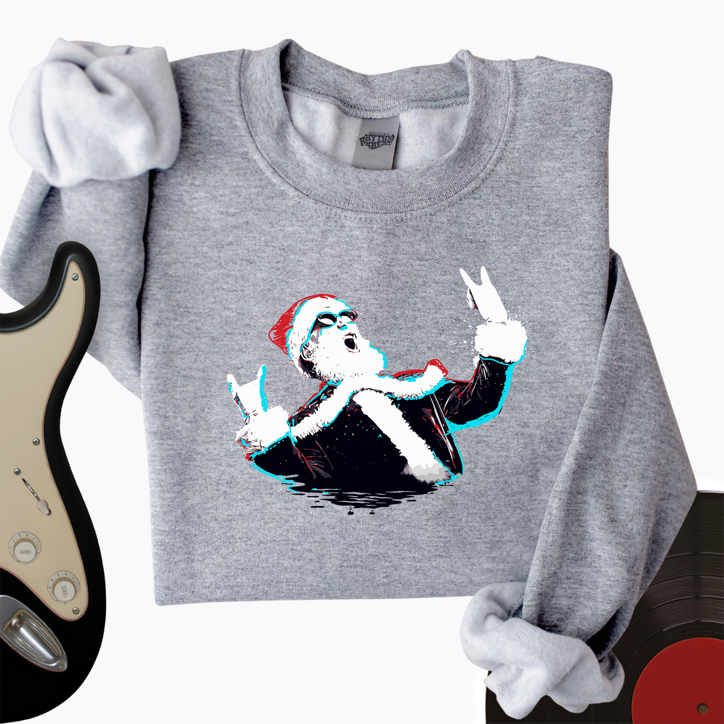 Rock and Roll Santa Crewneck