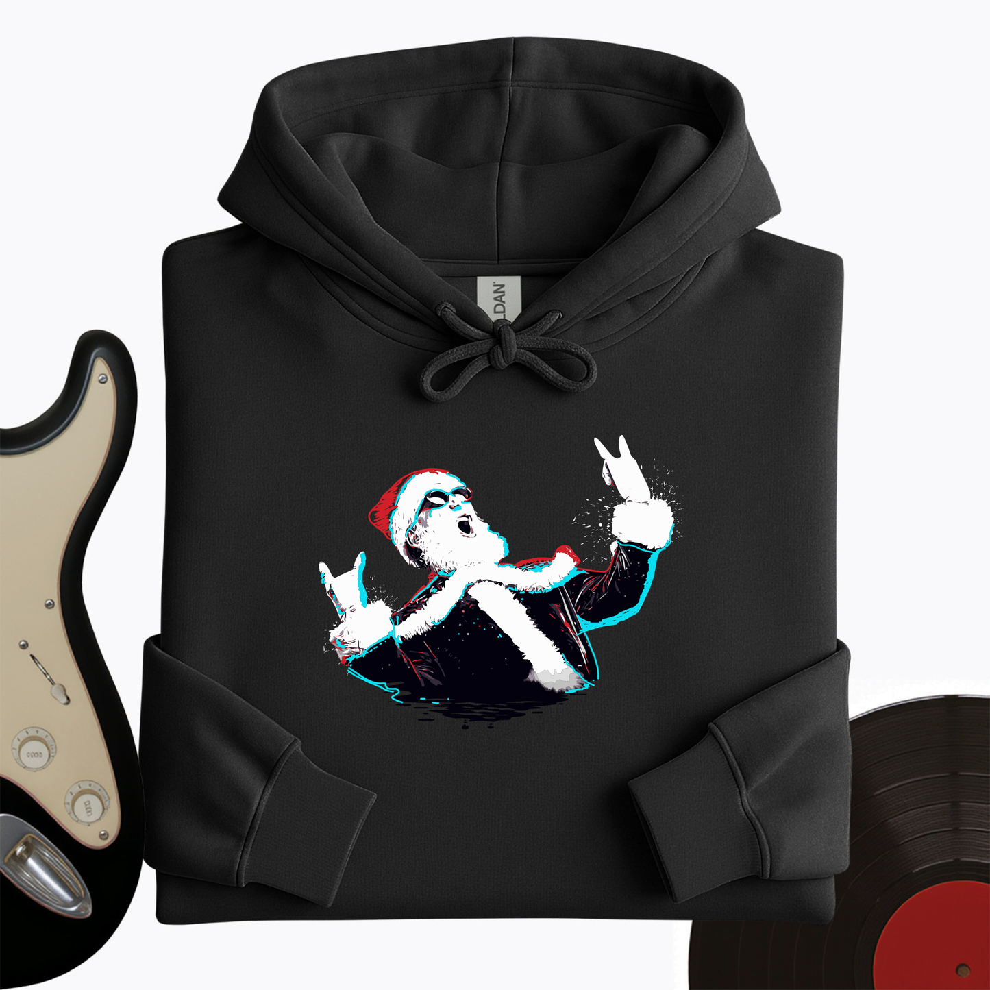 Rock and Roll Santa Hoodie