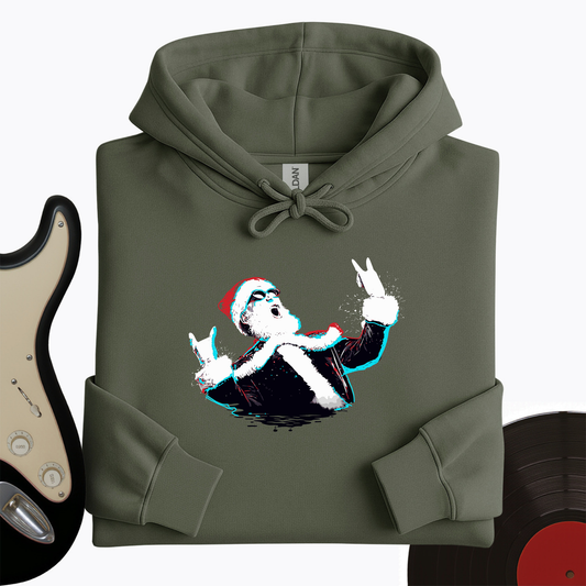 Rock and Roll Santa Hoodie