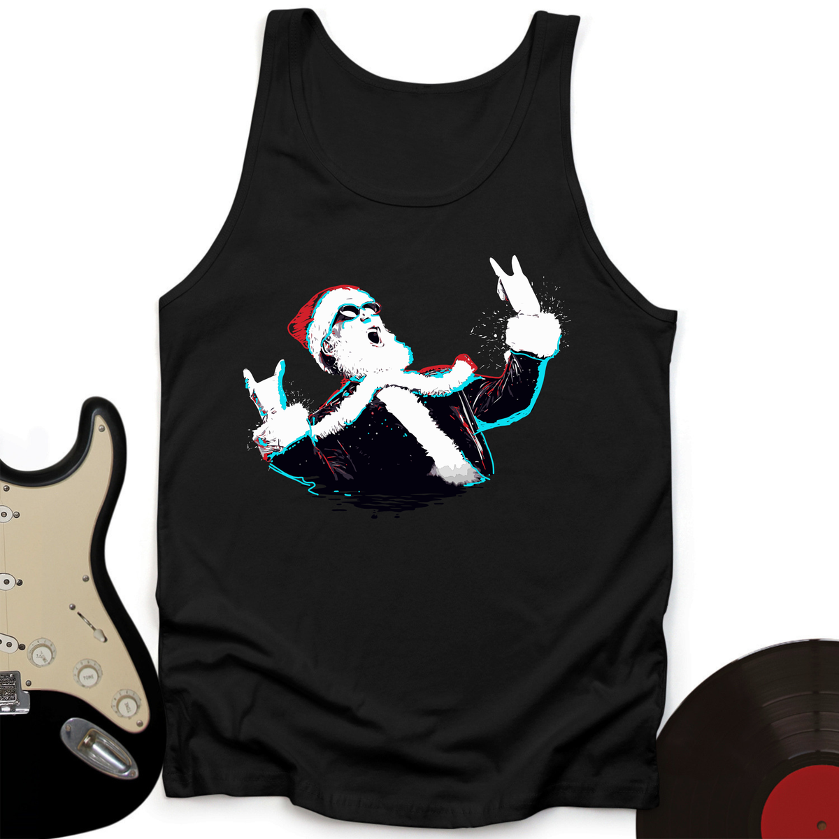 Rock and Roll Santa Tank Top