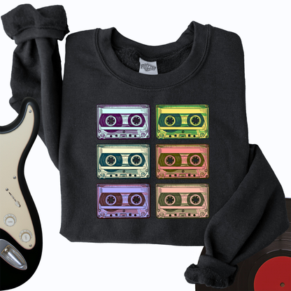 Retro Rock Tapes Crewneck
