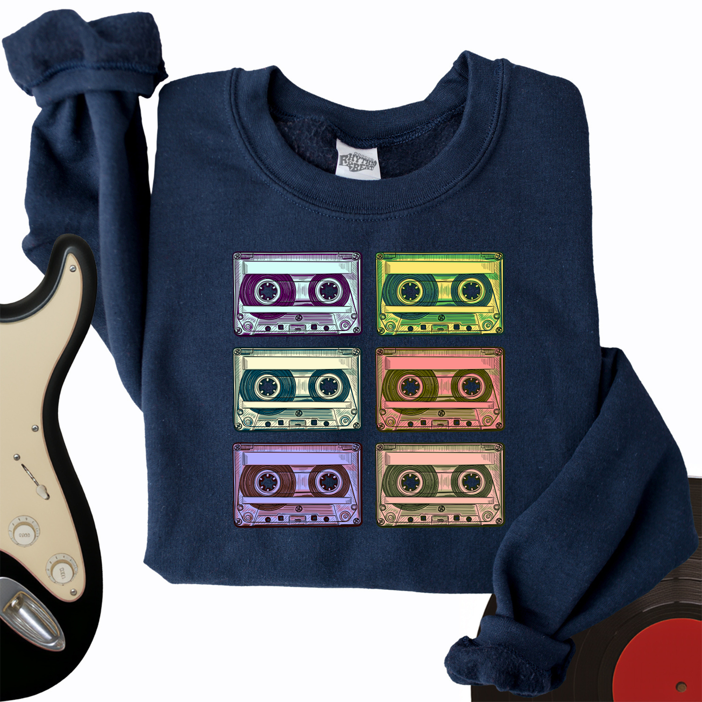 Retro Rock Tapes Crewneck