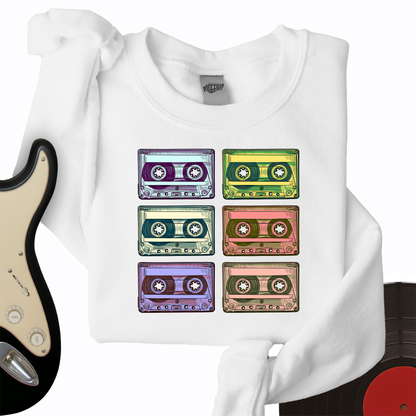 Retro Rock Tapes Crewneck