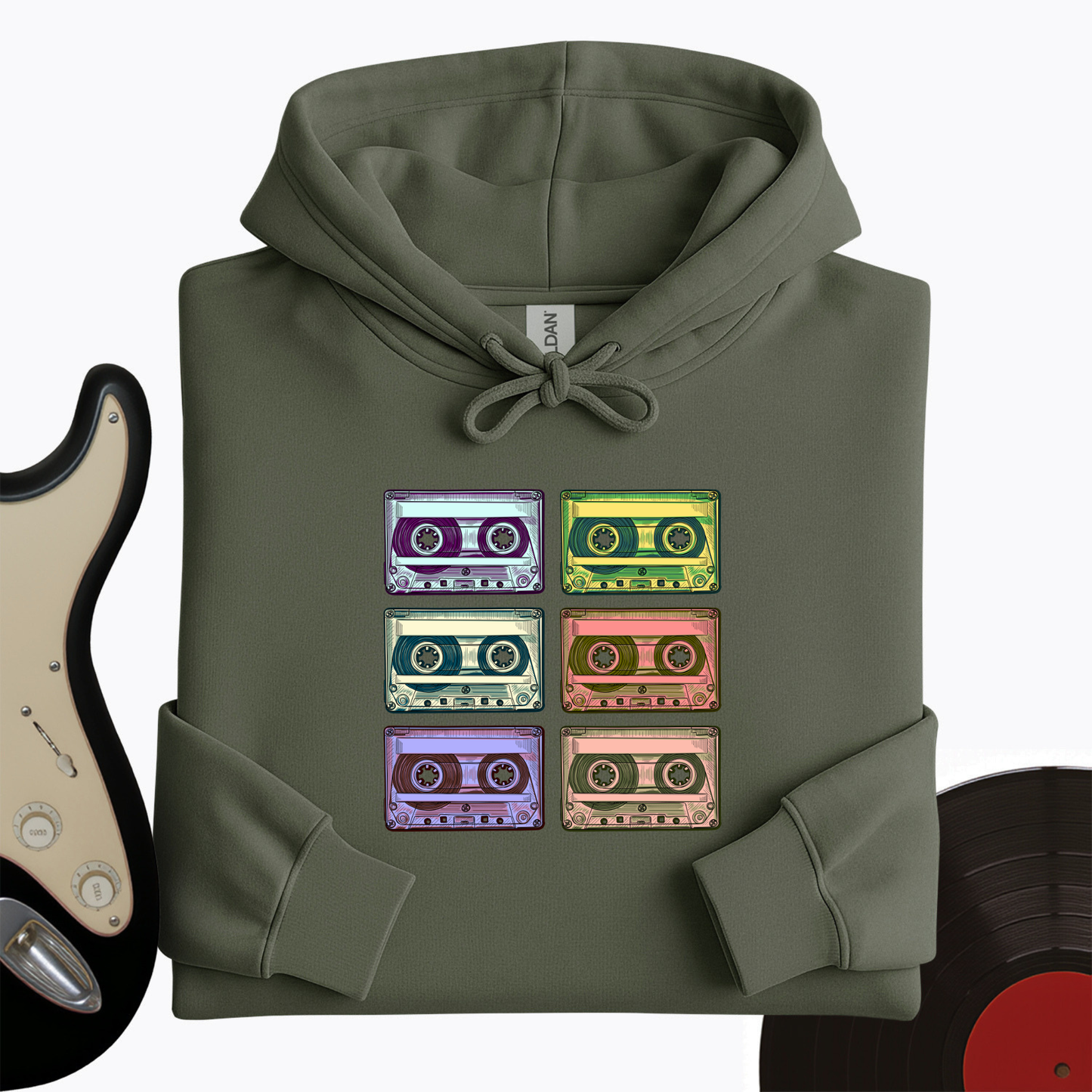 Retro Rock Tapes Hoodie