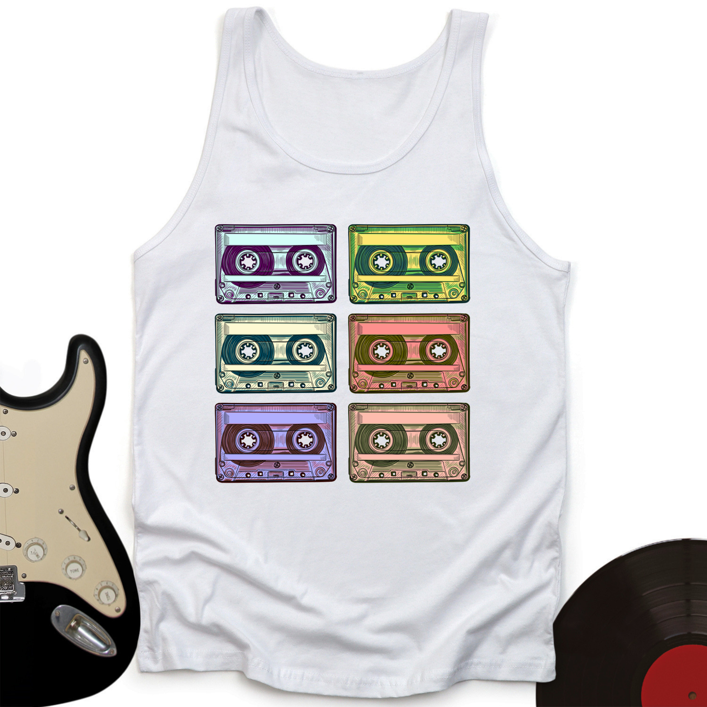 Retro Rock Tapes Tank Top