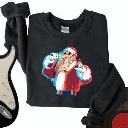 Santa On The Mic Crewneck