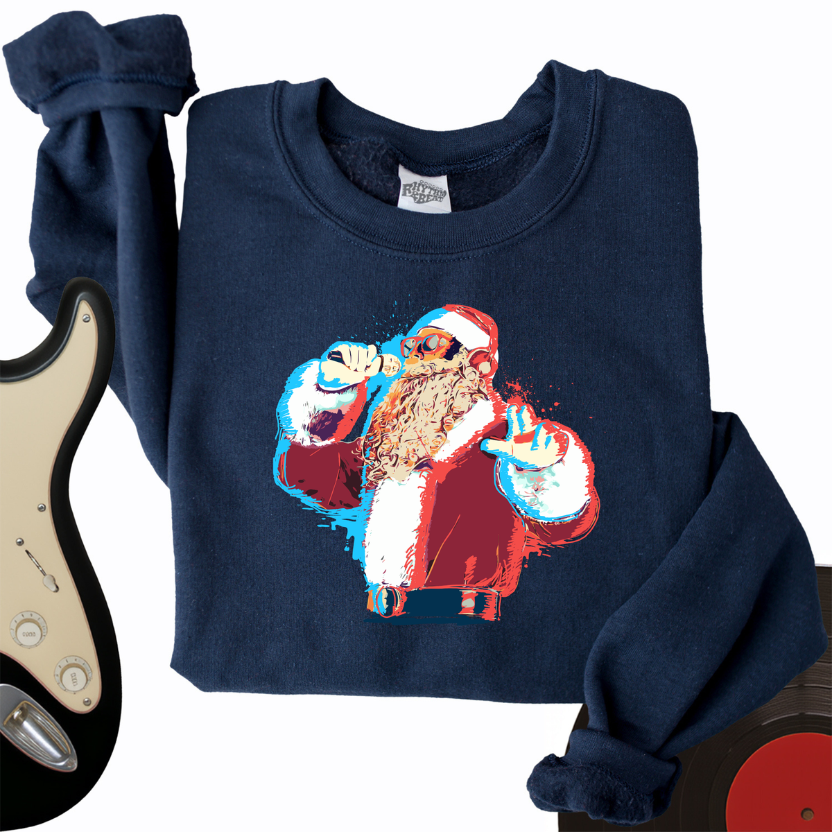 Santa On The Mic Crewneck