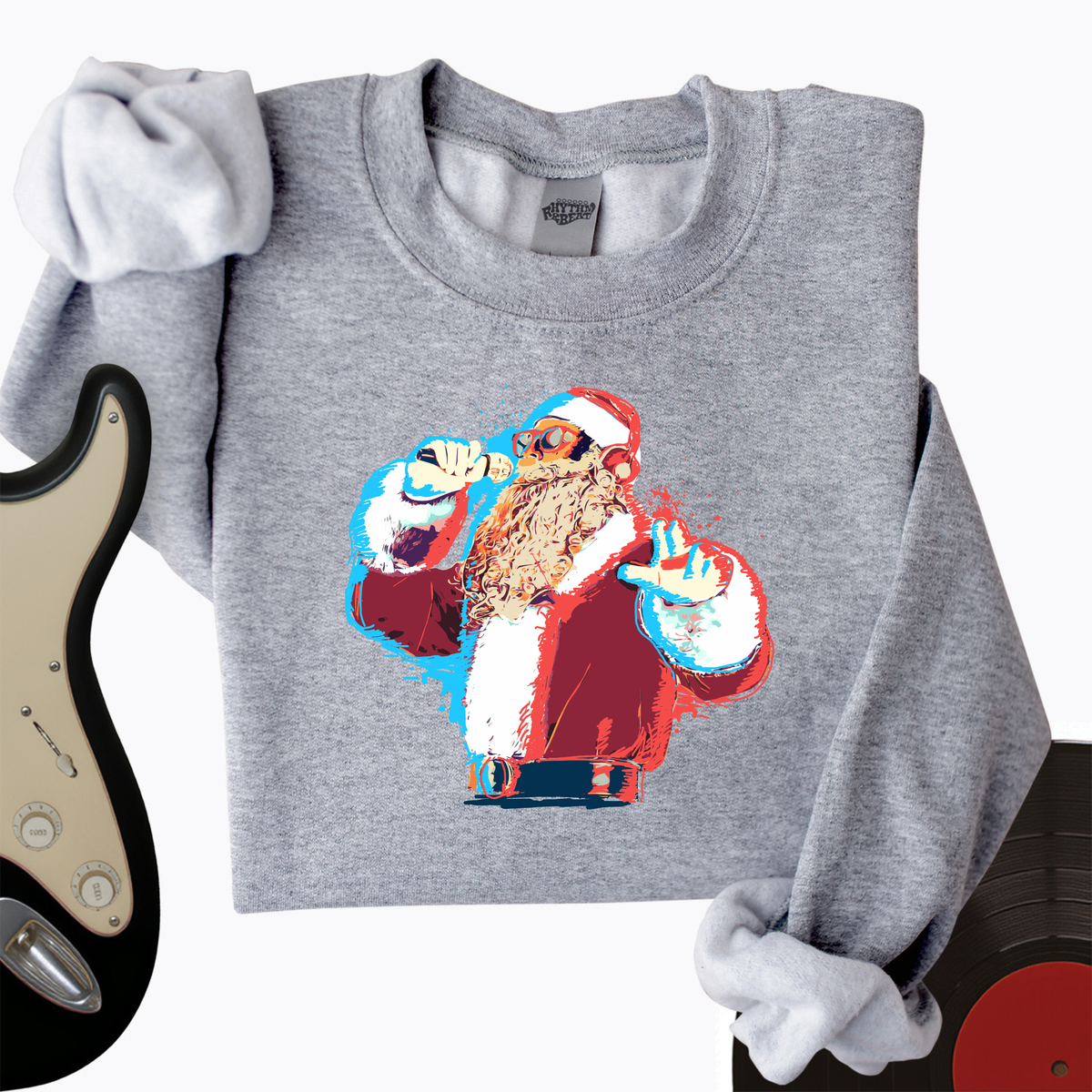 Santa On The Mic Crewneck