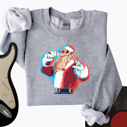 Santa On The Mic Crewneck