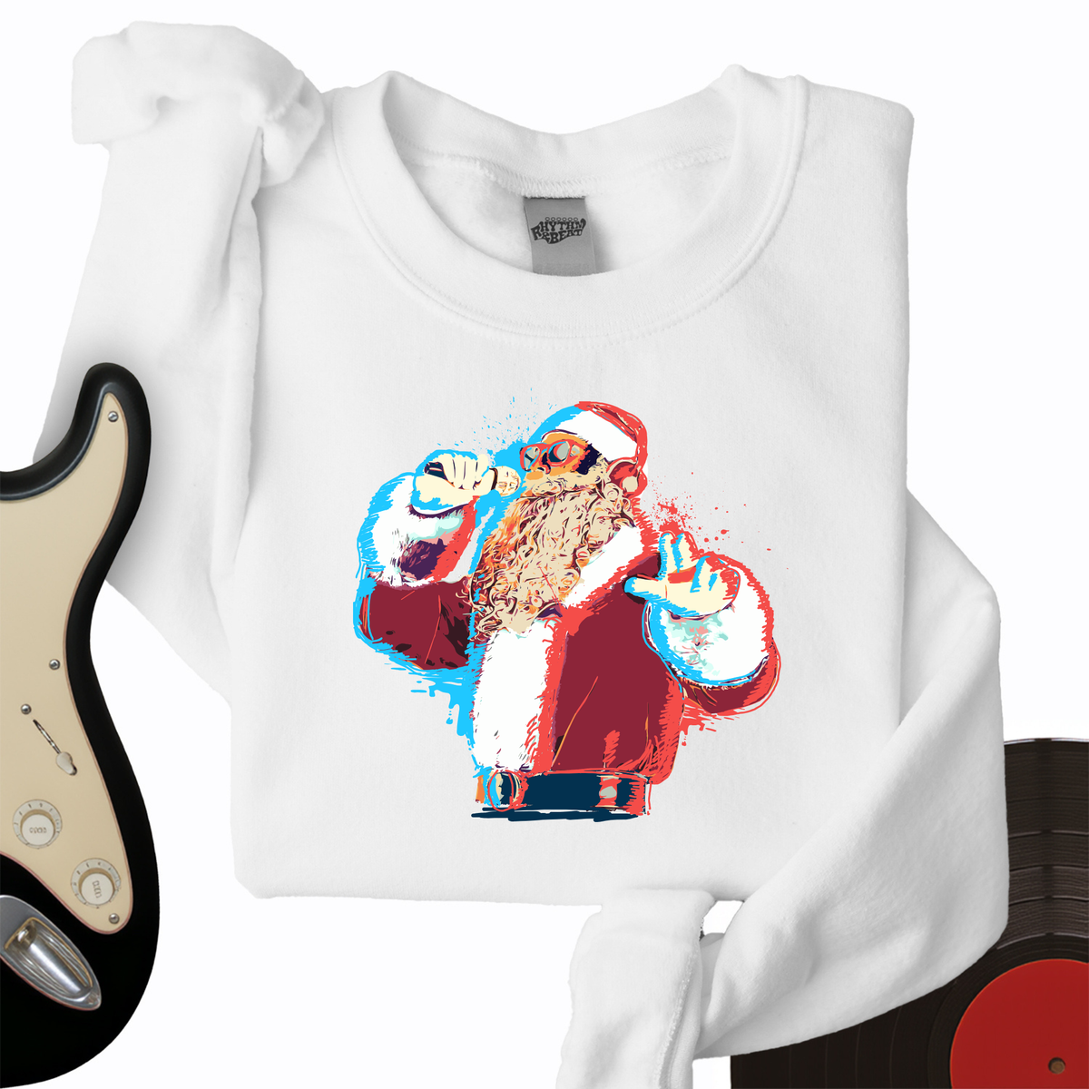 Santa On The Mic Crewneck