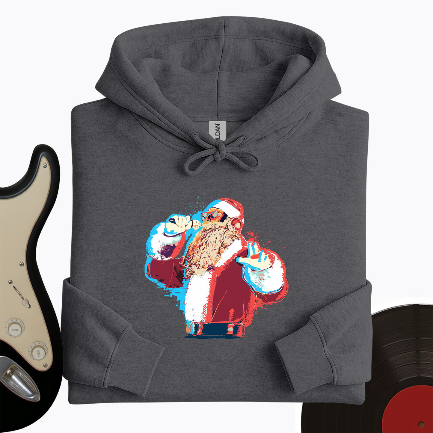Santa On The Mic Hoodie