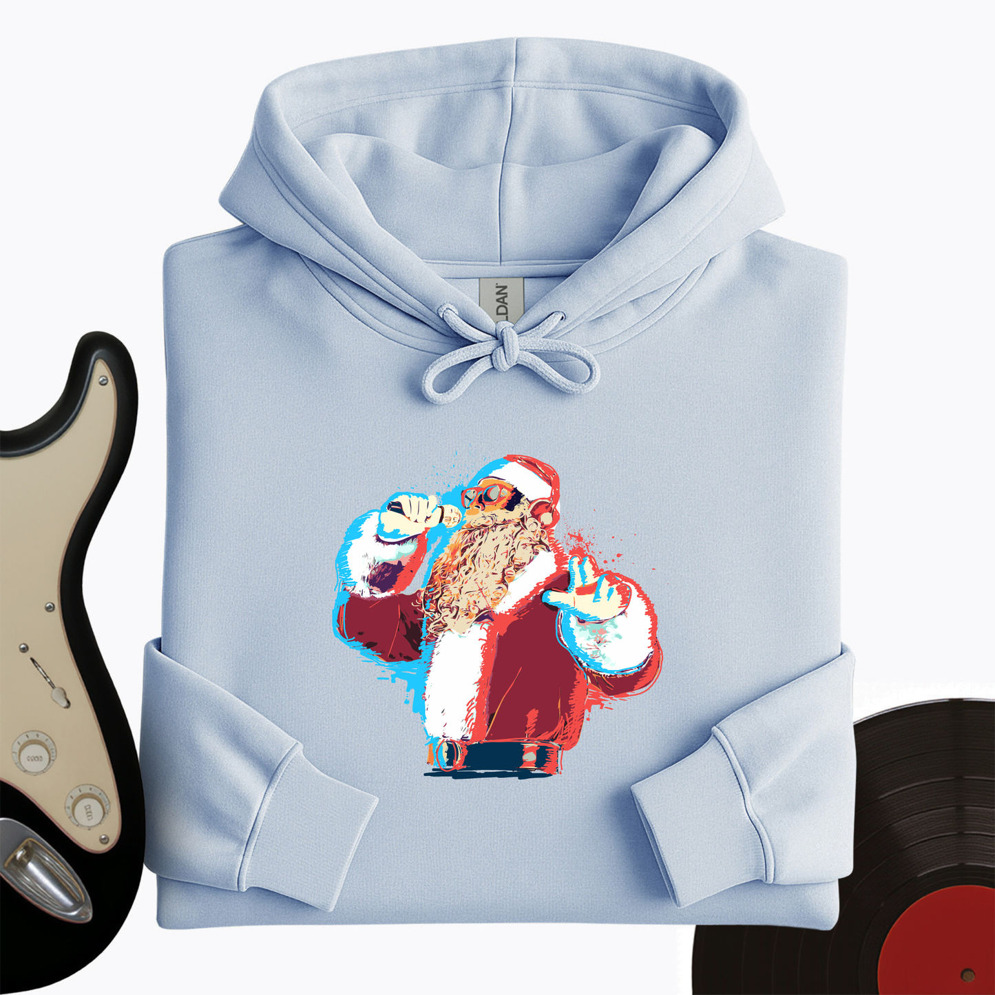 Santa On The Mic Hoodie