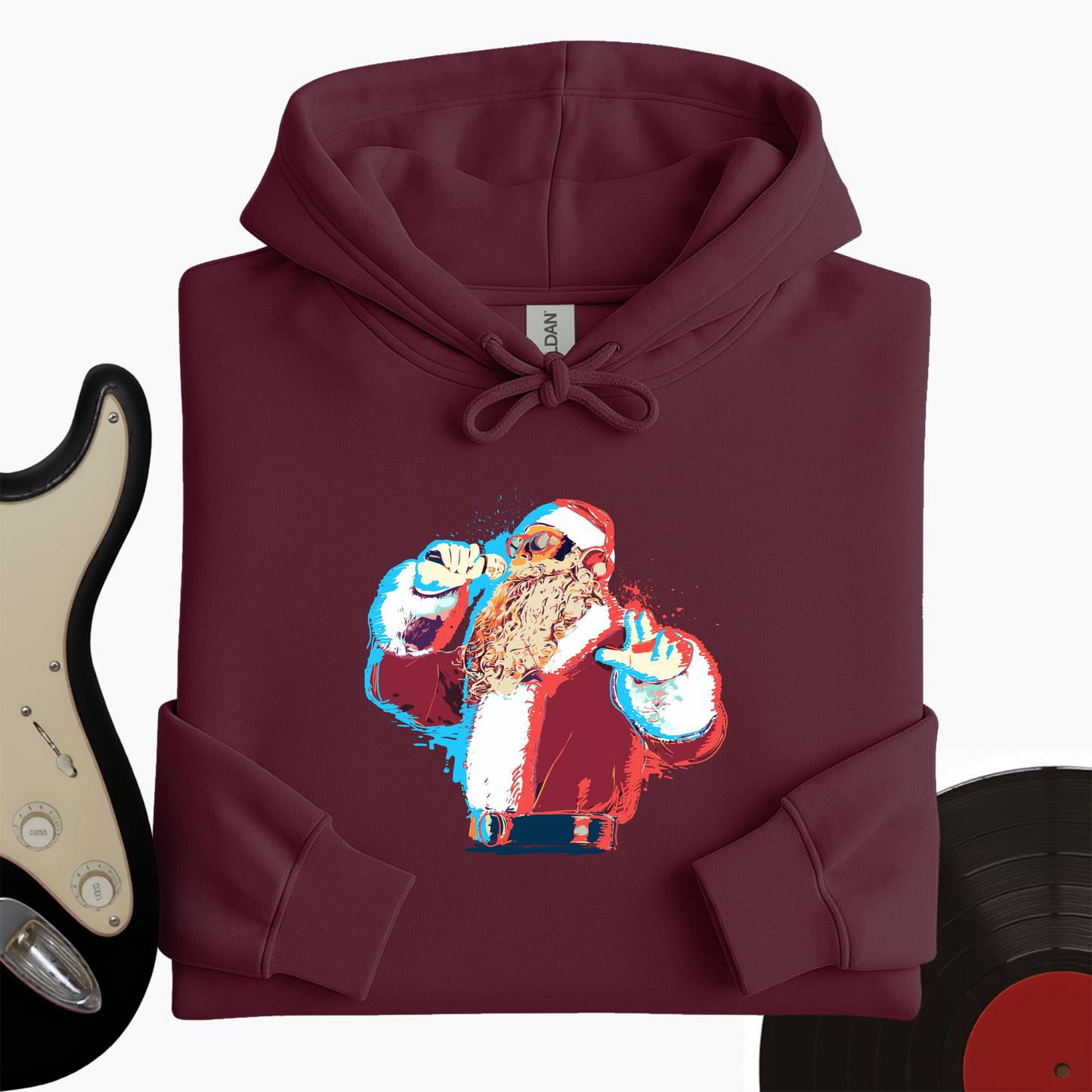 Santa On The Mic Hoodie