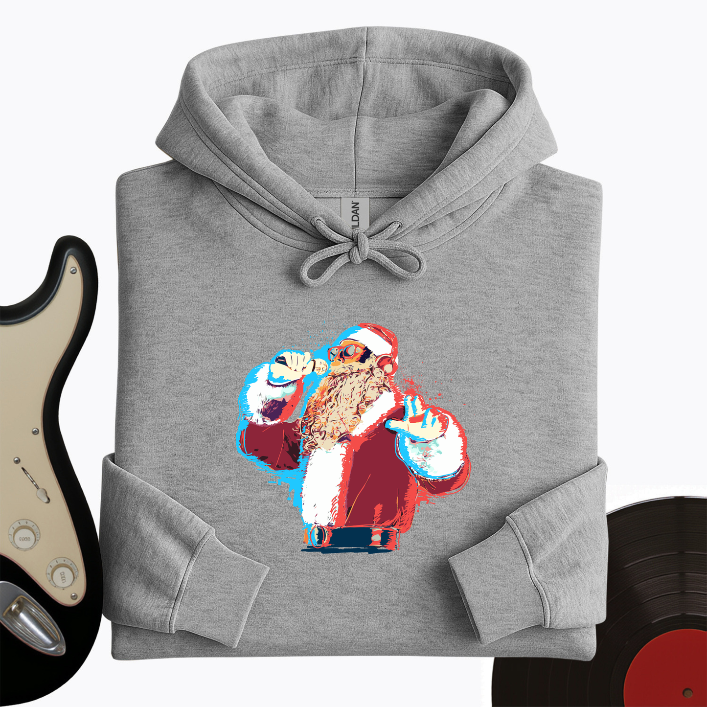 Santa On The Mic Hoodie