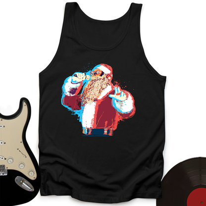 Santa On The Mic Tank Top