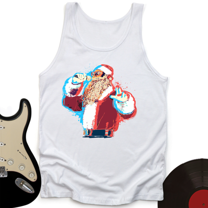 Santa On The Mic Tank Top