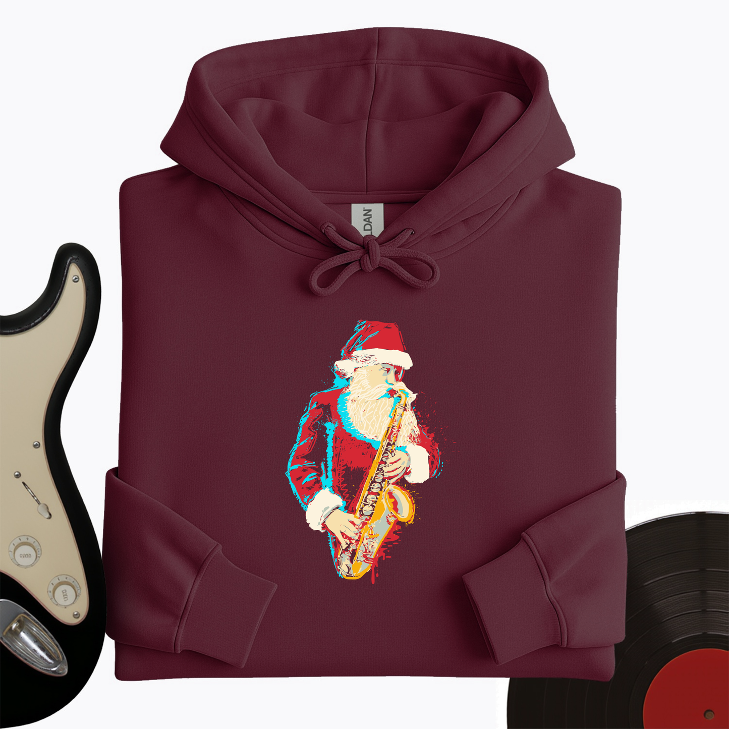 Santa Saxophone Hoodie