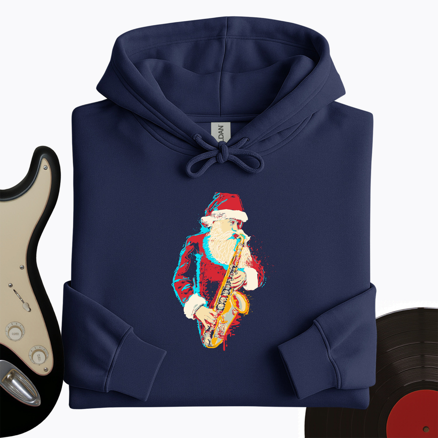 Santa Saxophone Hoodie