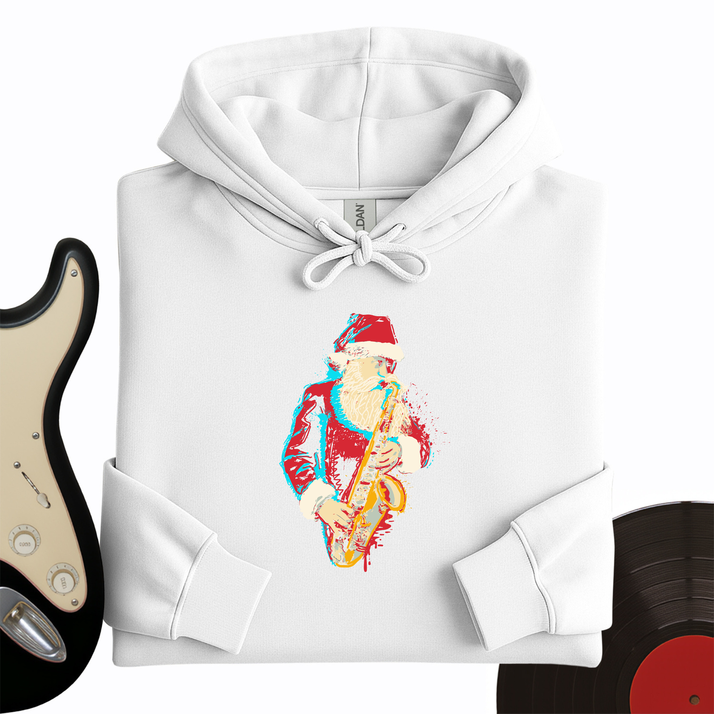 Santa Saxophone Hoodie