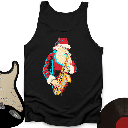 Santa Saxophone Tank Top