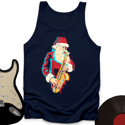Santa Saxophone Tank Top
