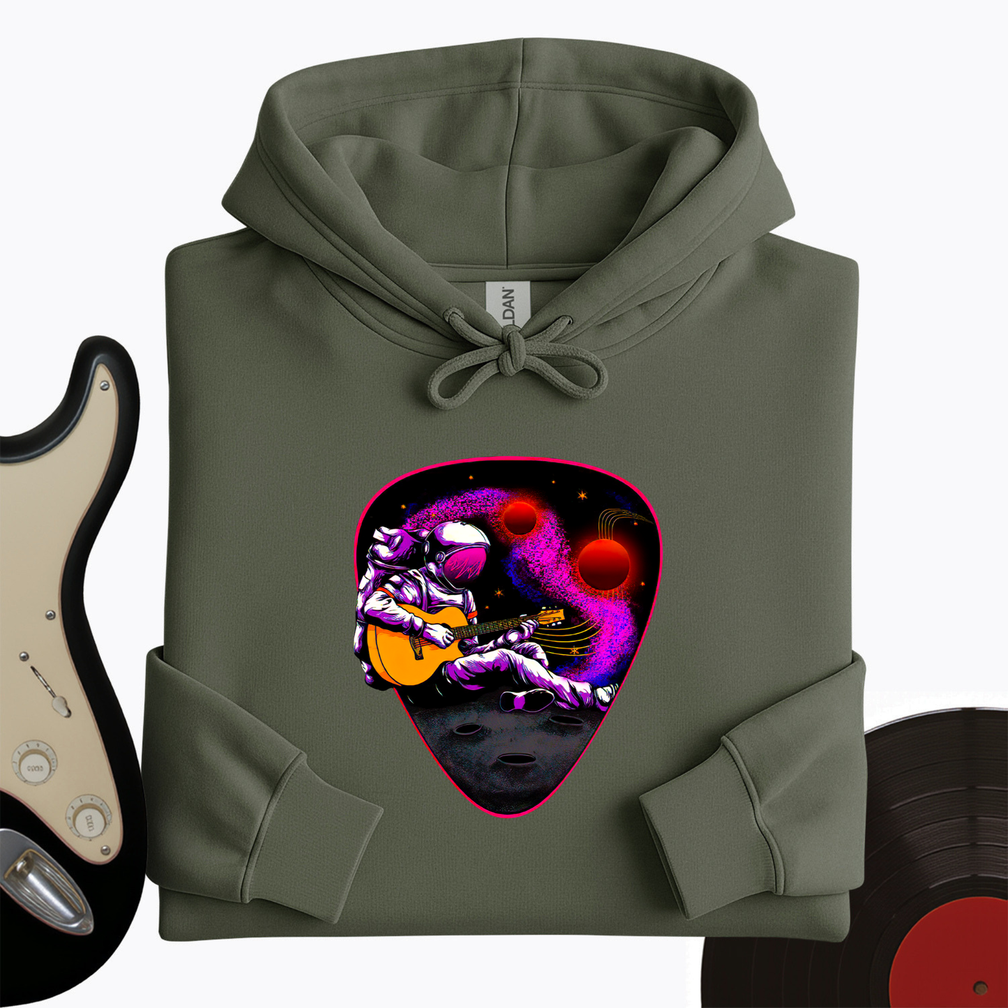 Space Guitar Plectrum Hoodie