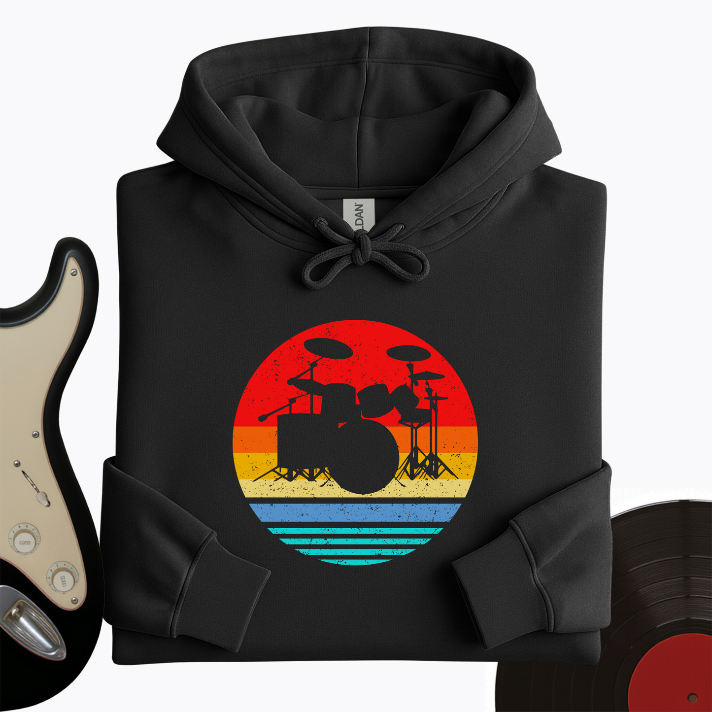 Vintage Drum Set Hoodie