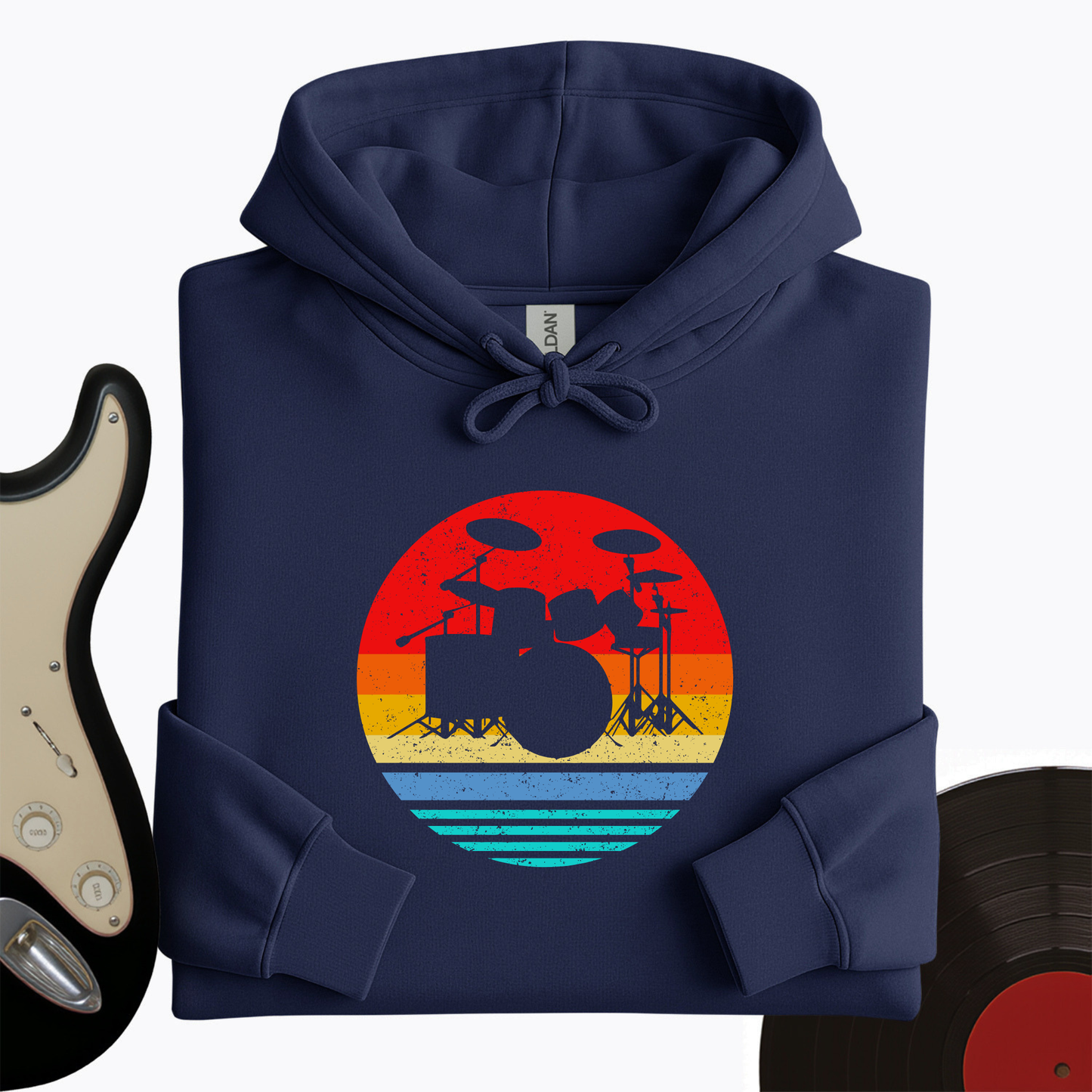 Vintage Drum Set Hoodie