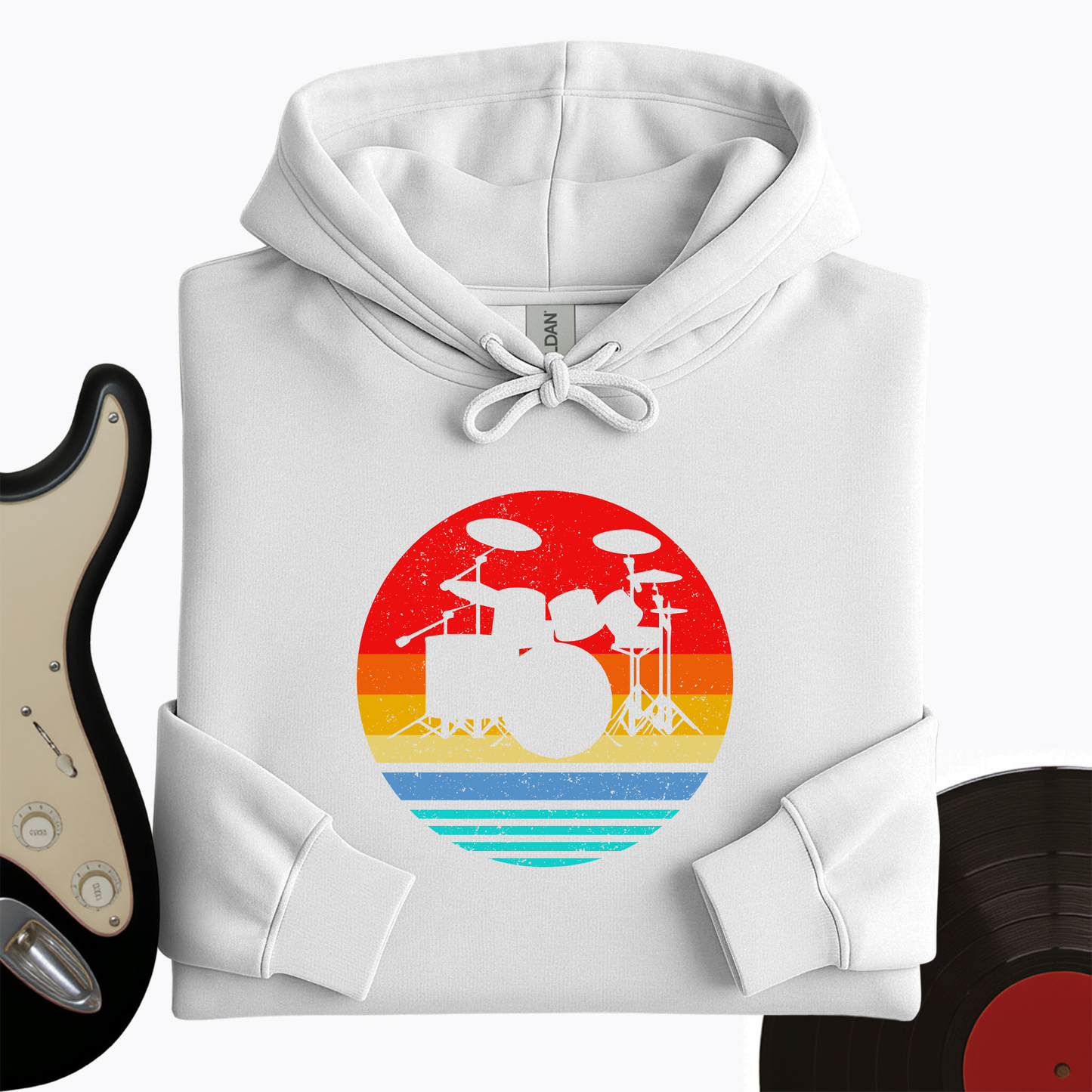 Vintage Drum Set Hoodie