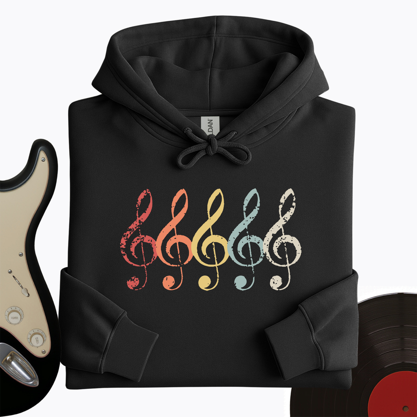 Vintage Treble Clef Hoodie