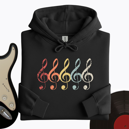 Vintage Treble Clef Hoodie