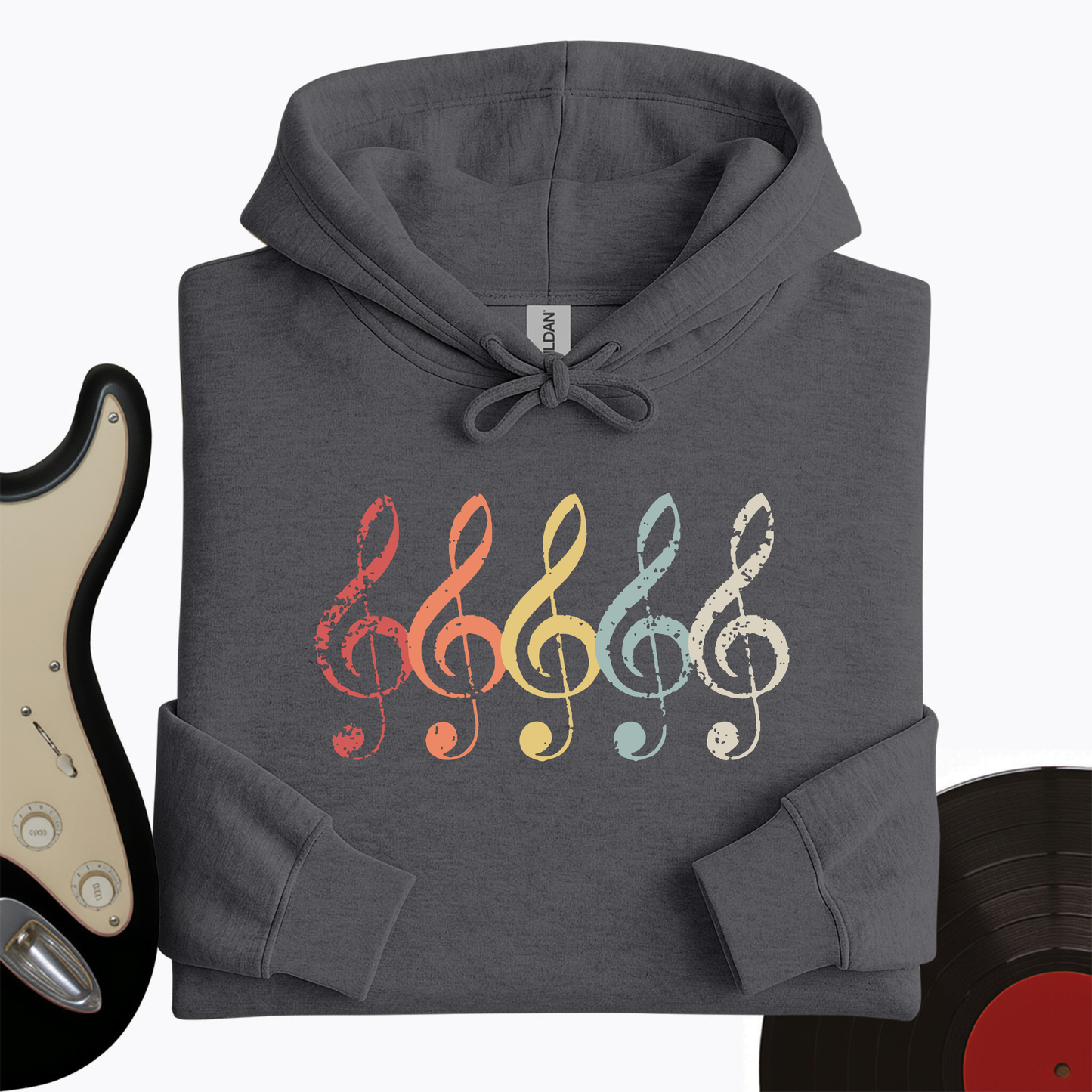 Vintage Treble Clef Hoodie