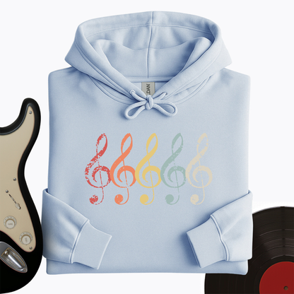 Vintage Treble Clef Hoodie