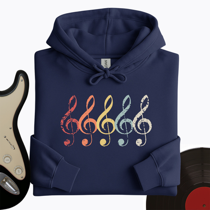 Vintage Treble Clef Hoodie