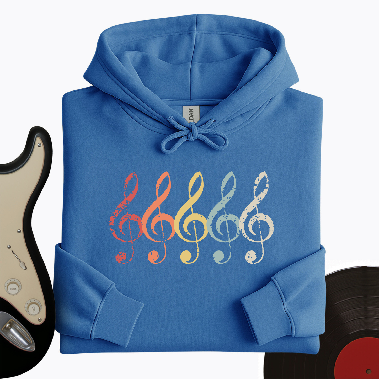 Vintage Treble Clef Hoodie