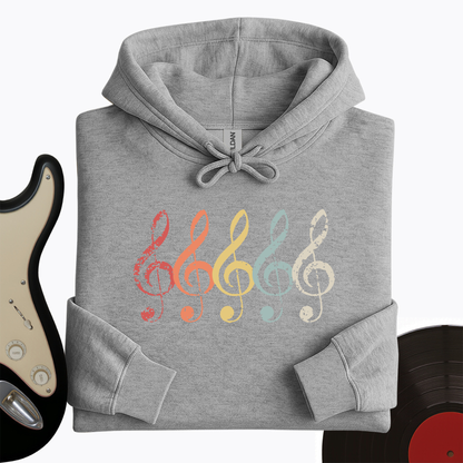 Vintage Treble Clef Hoodie