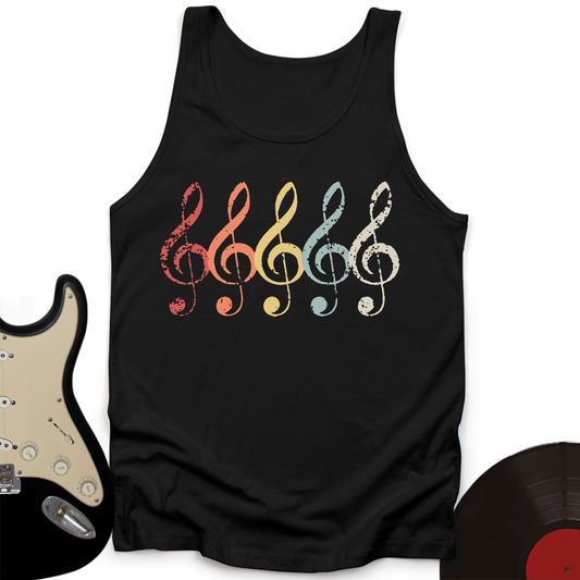 Vintage Treble Clef Tank Top