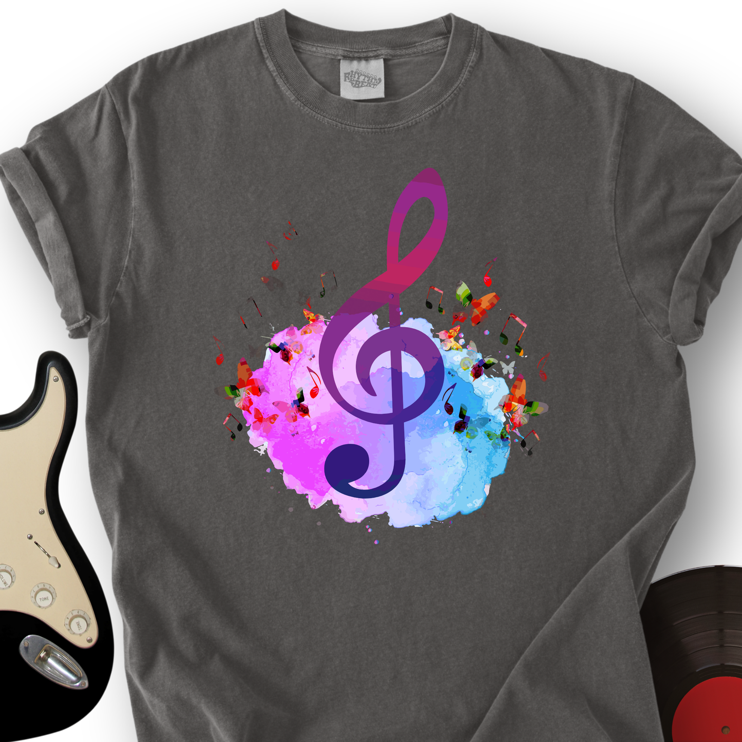 Water Color Treble Clef T-Shirt