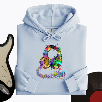 Watercolor Headphones Hoodie