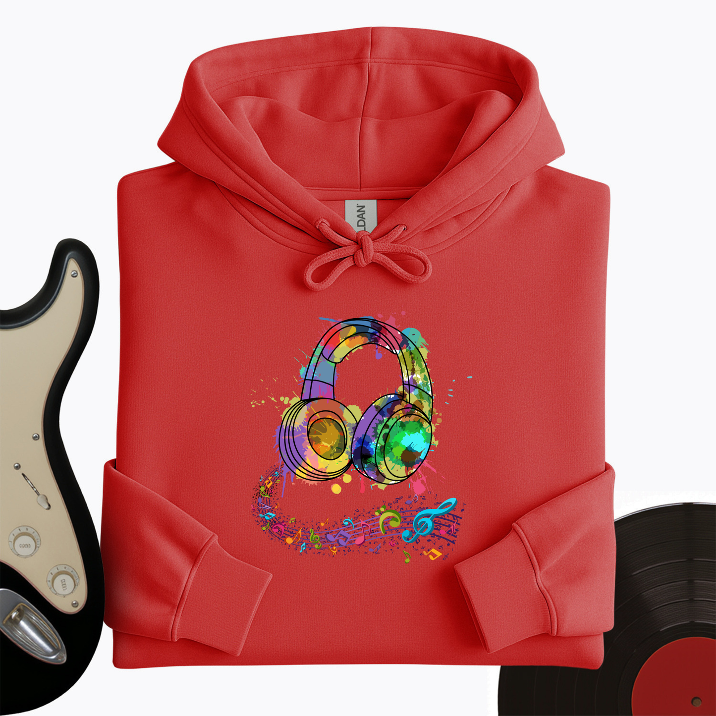 Watercolor Headphones Hoodie