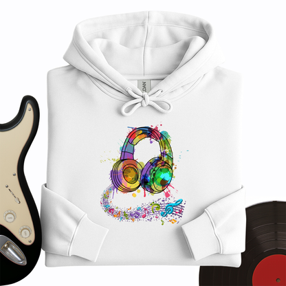 Watercolor Headphones Hoodie